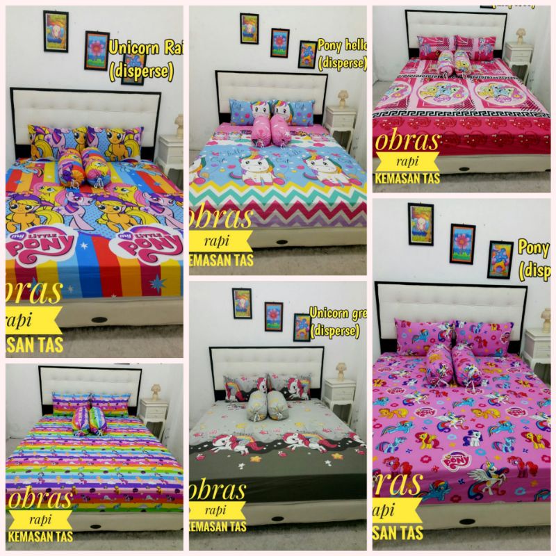 sprei kuda poni dan unicorn little pony