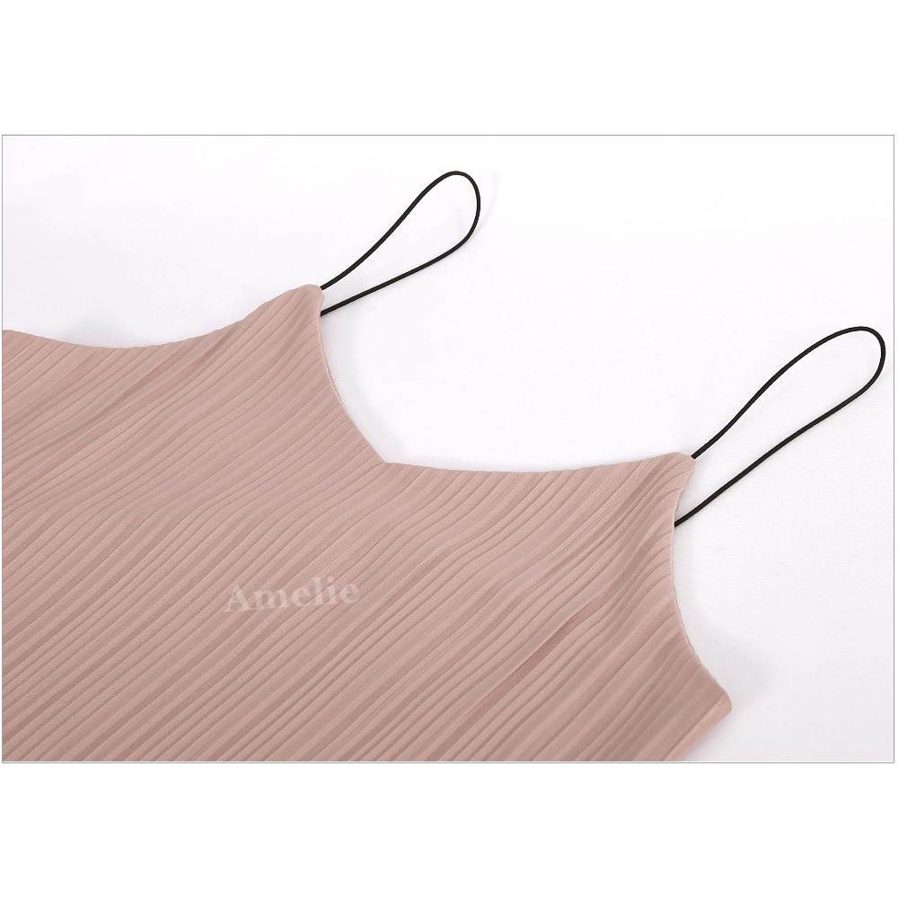 [baju wanita korea] Long Dress Midi Plisket Korea Import  Pink Blue Tosca Hitam