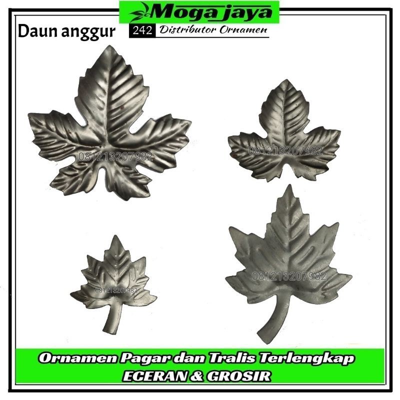 daun anggur ornamen dan aksesoris tralis pintu pagar balkon canopy dll