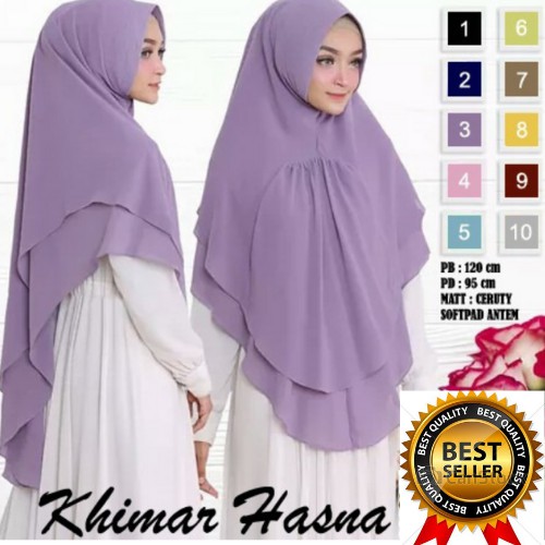 Khimar hijab jilbab syari KHASNA ceruty babydoll