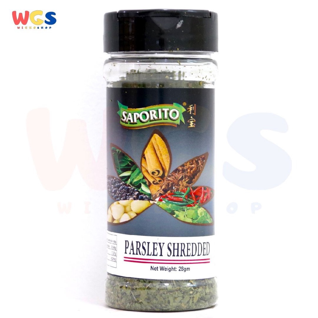 Saporito Parsley Flakes Shredded 28 gr - Bubuk Daun Peterseli