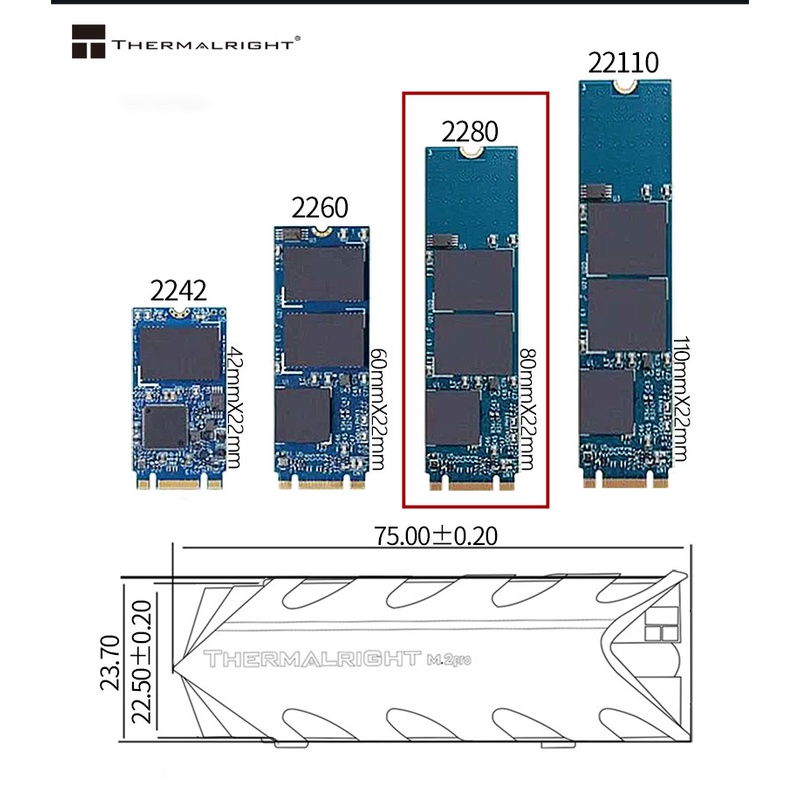 THERMALRIGHT M.2 2280 Pro NVME SSD Cooler