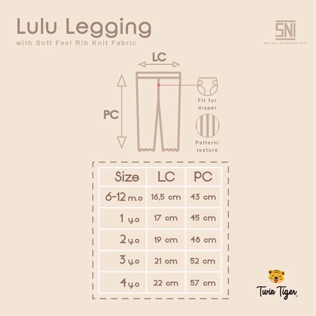 Twin Tiger Lulu Legging 0-4 tahun- Legging Baby