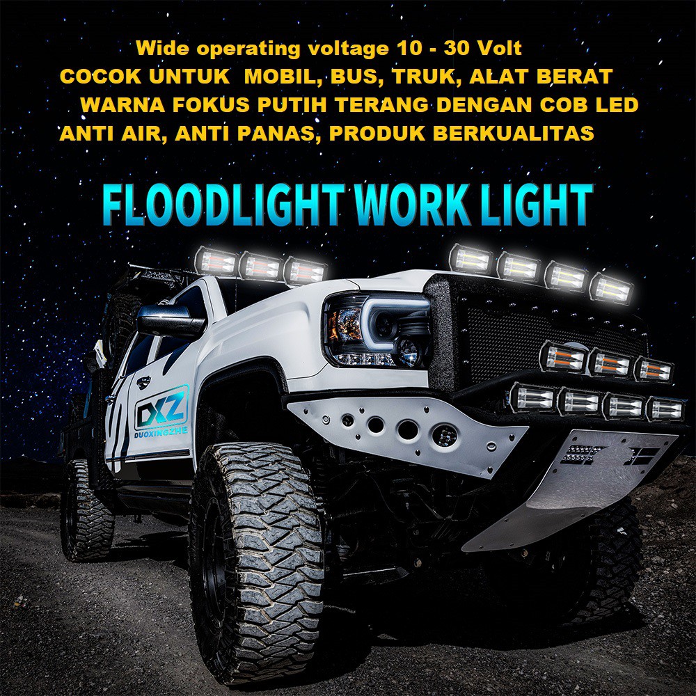 Lampu Tembak lampu senja kota Led fog lamp 72W 4800LM COB dua baris fokus  warna putih