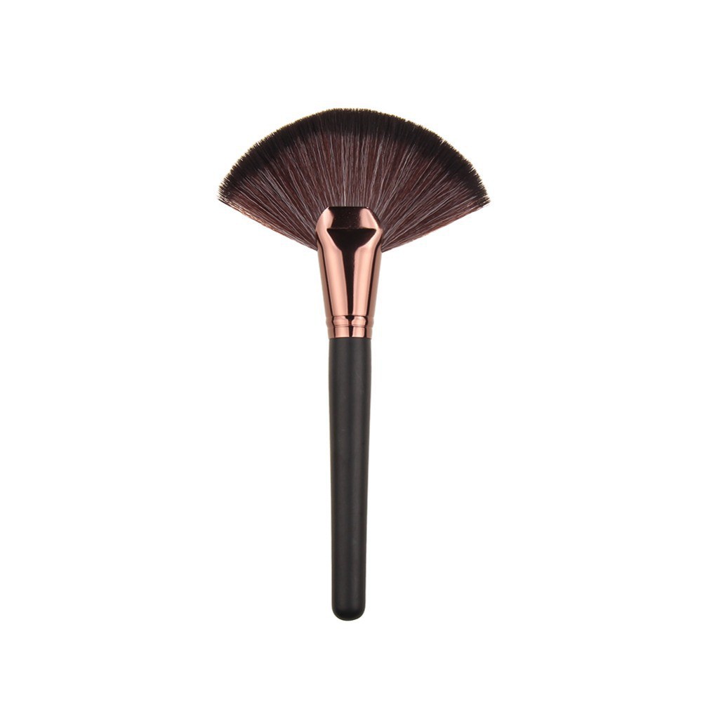 [BISA COD] Makeup Brush Kristal Kuas Bedak Fan Brush Hitam EyeShadow Alis Profesional Blush On Makeup Tools