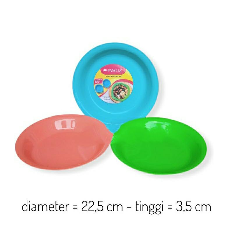 PIRING MAKAN PAMELA 9 INCH PLASTIK