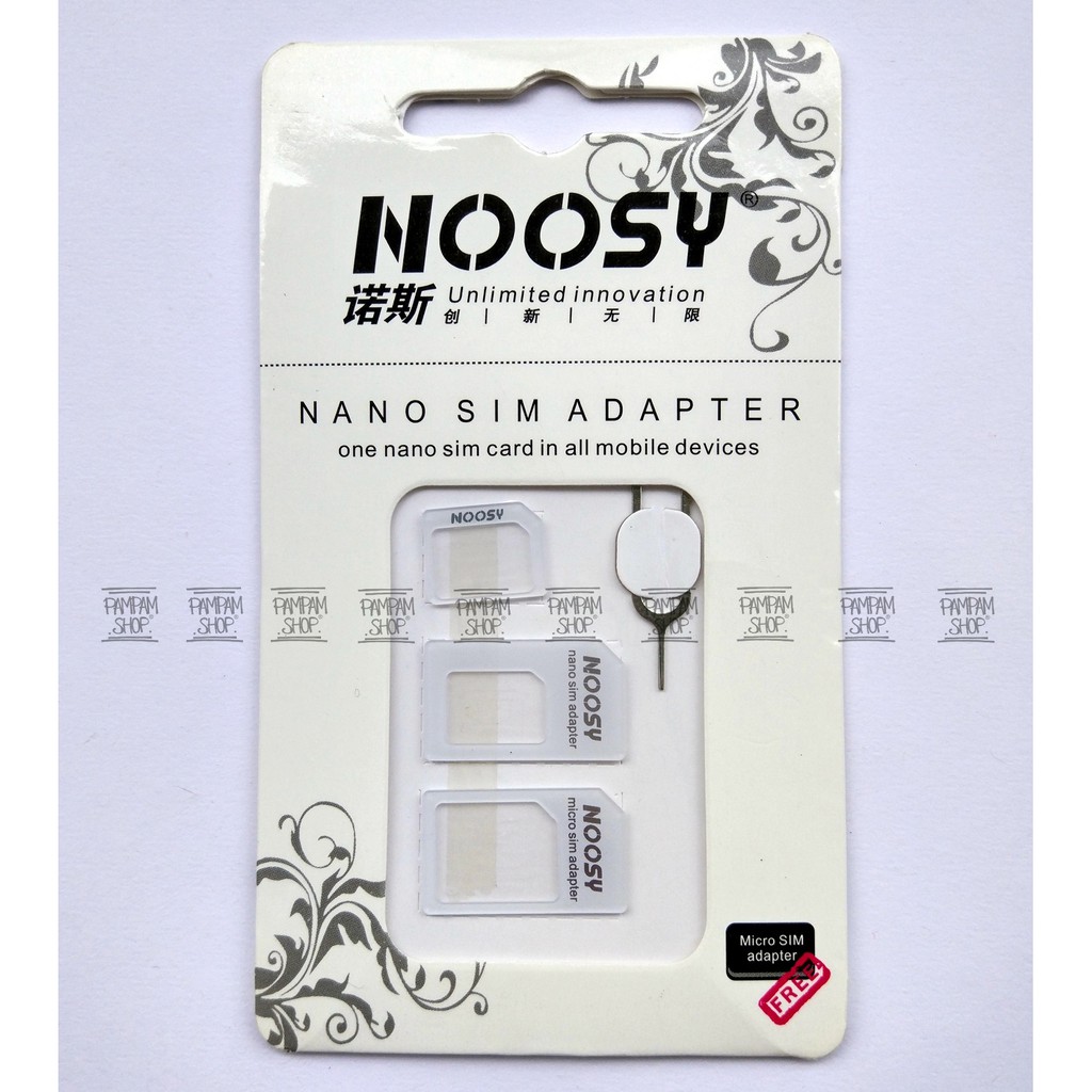 Adaptor Kartu Sim Card Micro Dan Nano Noosy Original | Jarum Tusukan Pin Adapter Nossy