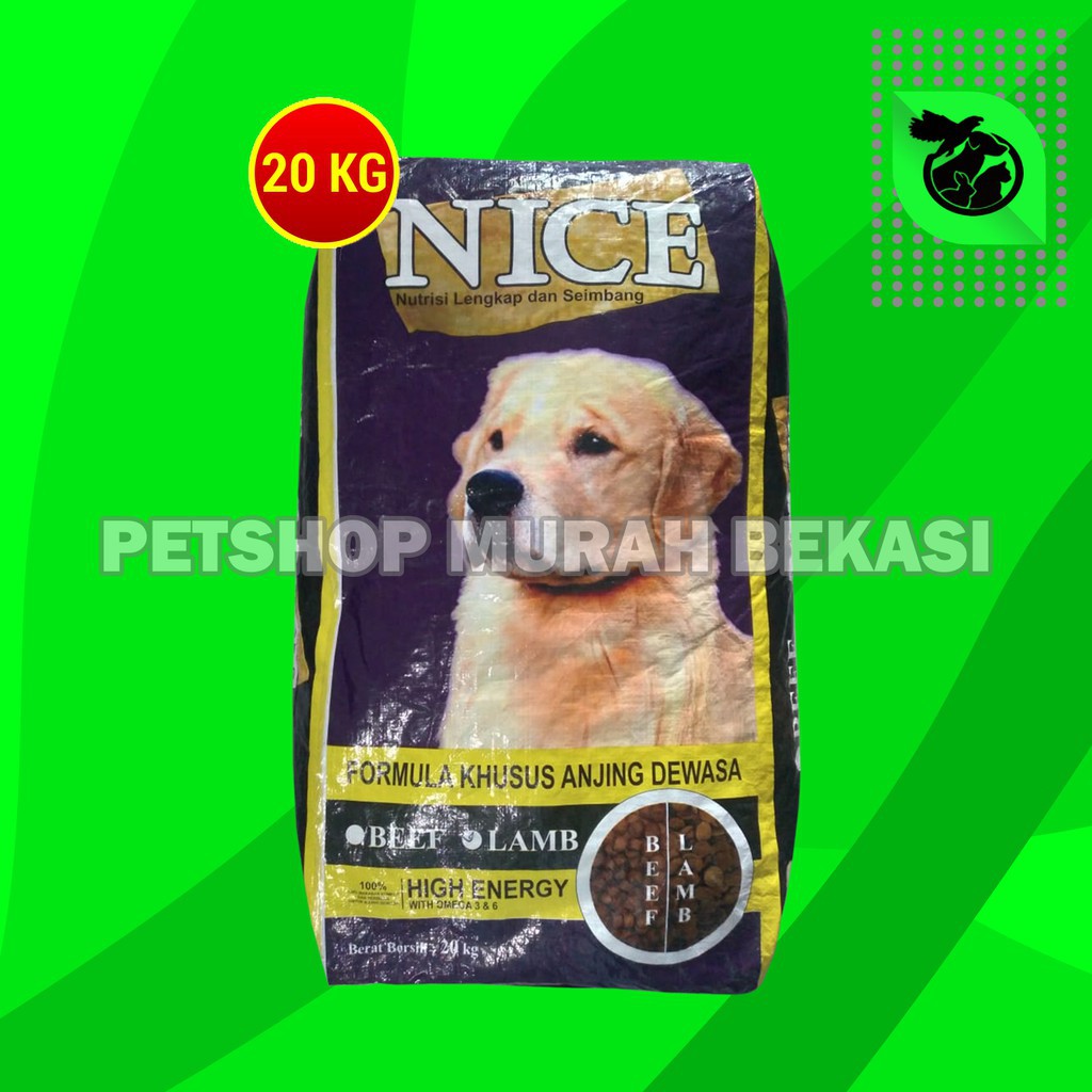 Makanan Anjing Murah Nice Dog Lamb 20 Kg Dog Food Karungan 20kg Rasa Domba