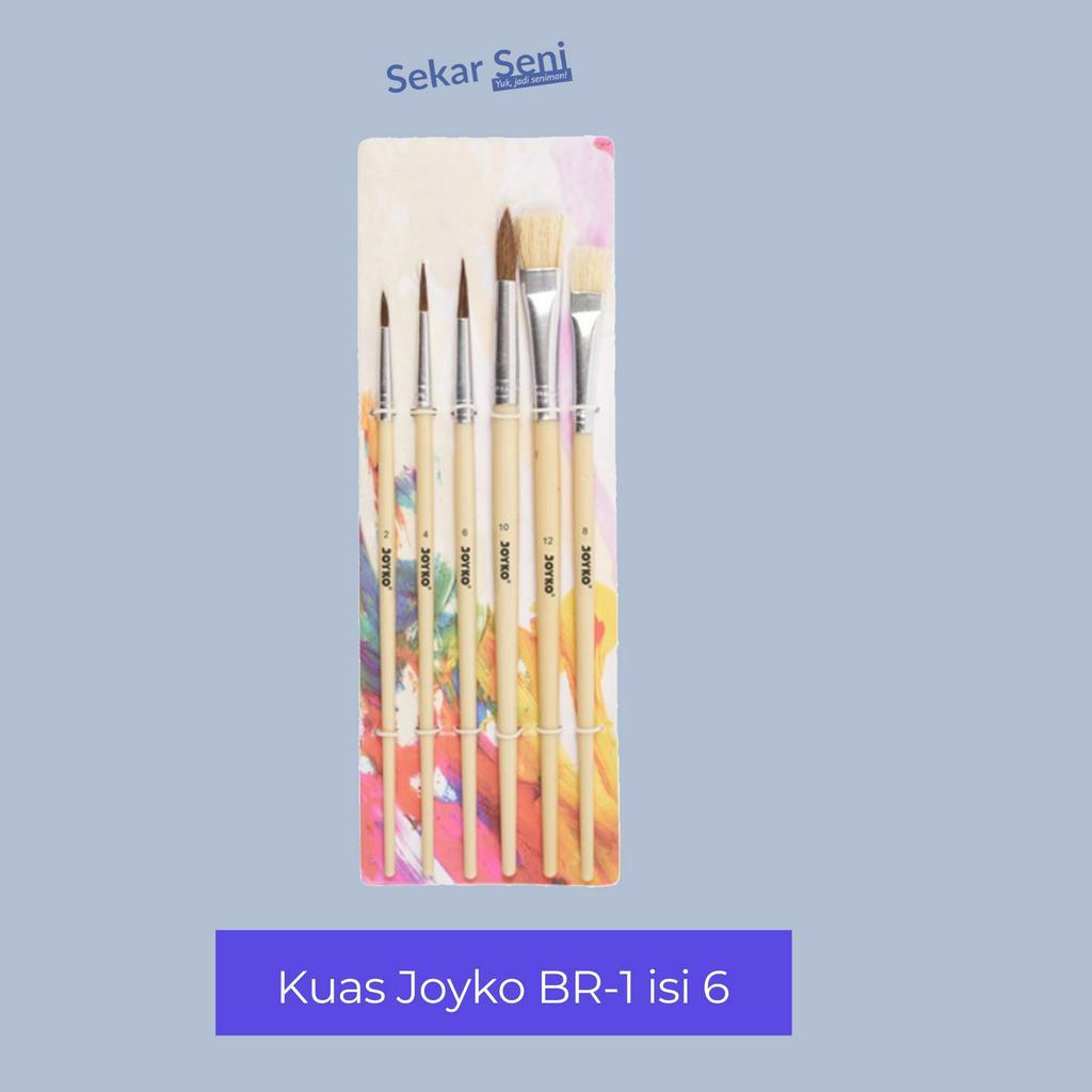 

Kuas Lukis Akrilik Cat Minyak Cat Air Acrylic Paint Brush ISI 6 KUAS