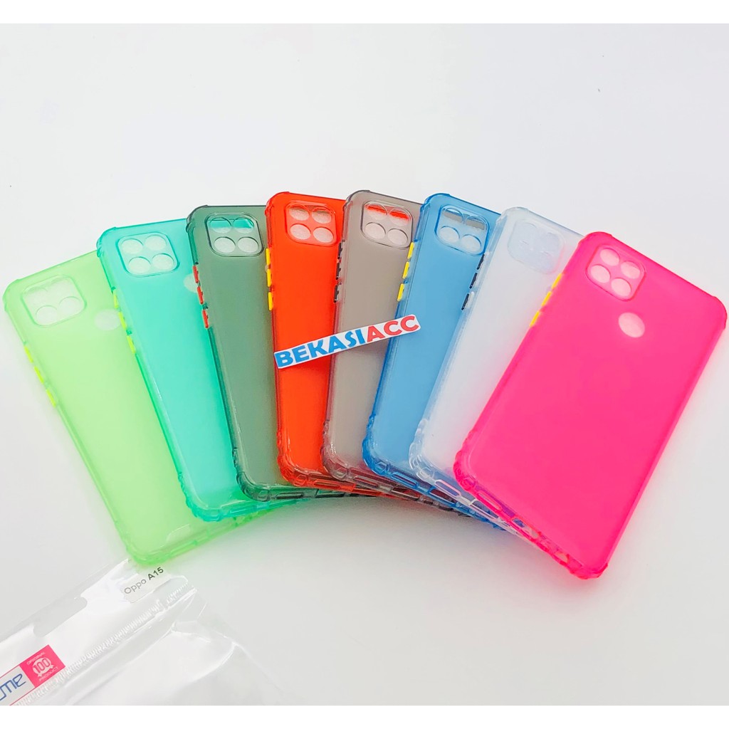 SILIKON OPPO A15 CASE WARNA / SOFT CASE OPPO A15 UME RAINBOW