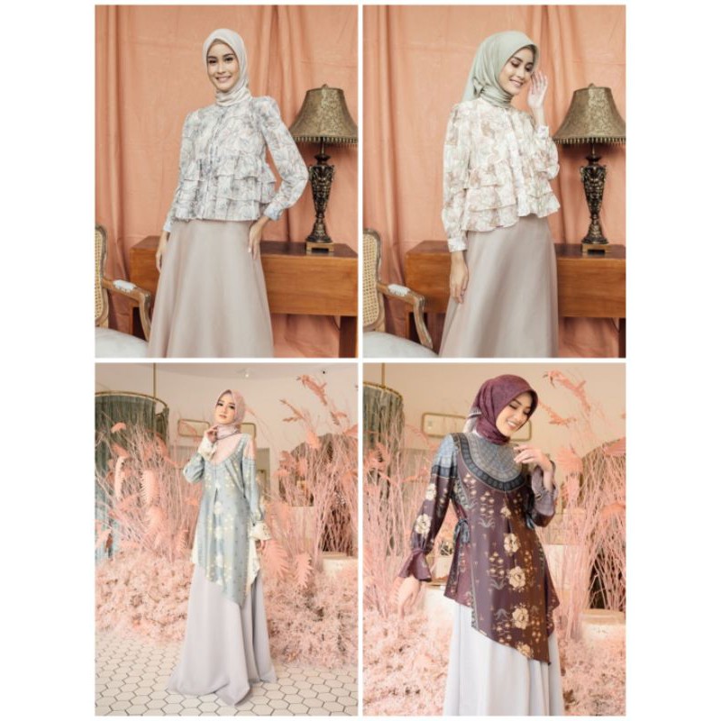 RAFLESIA MARIPOSA Clarissa blouse wearingklamby Melati tunic color Blush