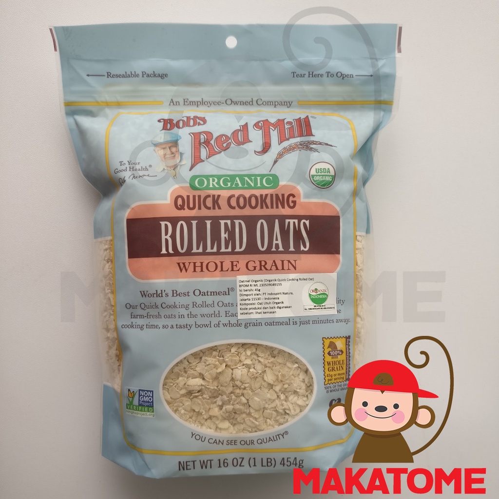 

Bob Red Mill ORGANIC QUICK Cooking Rolled Oats 16 OZ 454g Bob's bobs s
