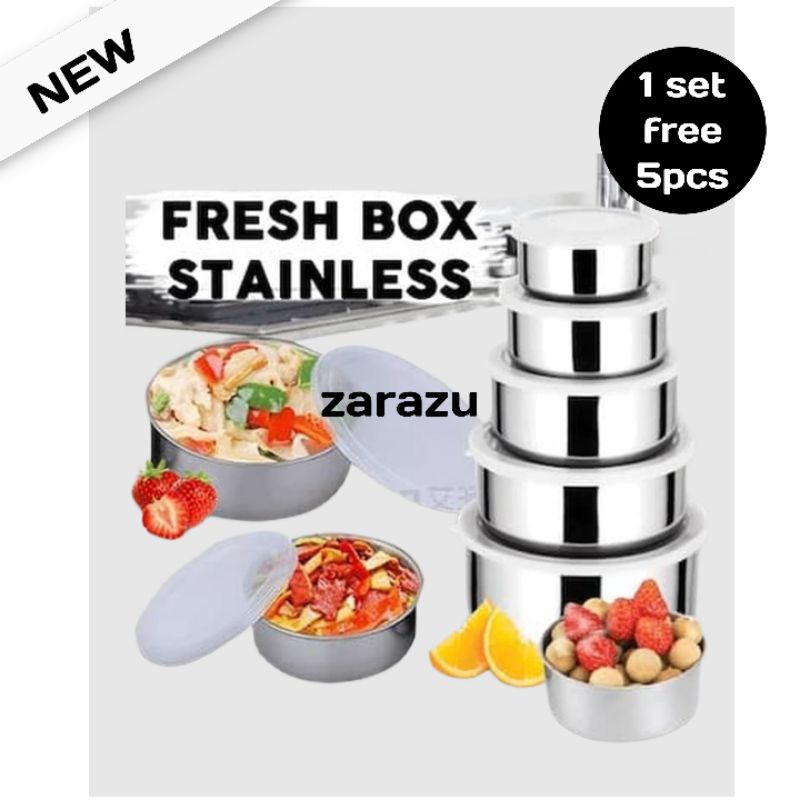 Rantang Susun 5 Stainless Steel / fresh Box stainless