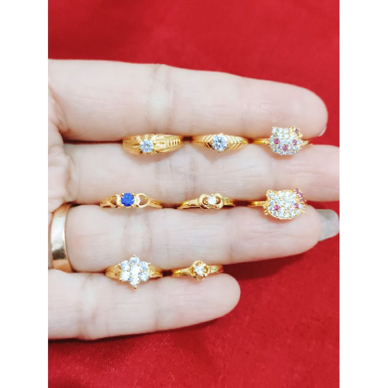 CINCIN ANAK-ANAK ( PERAK 925 ) LAPIS EMAS 24K