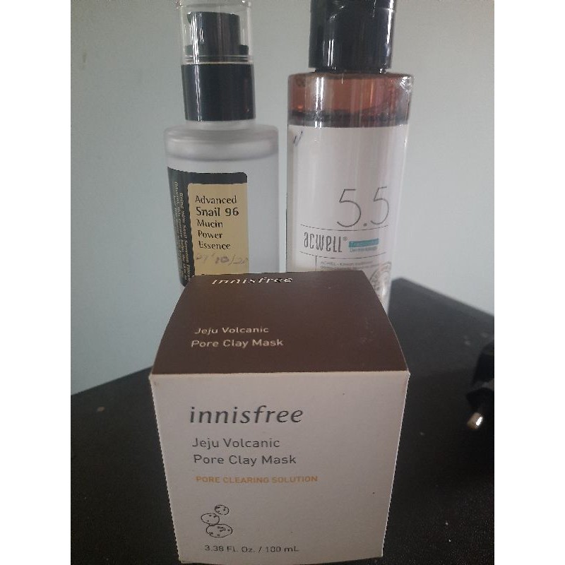 preloved toner acwell dan innisfree claymask