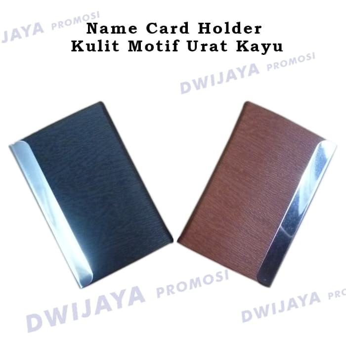 

Name Card Holder Kulit Motif Urat Kayu