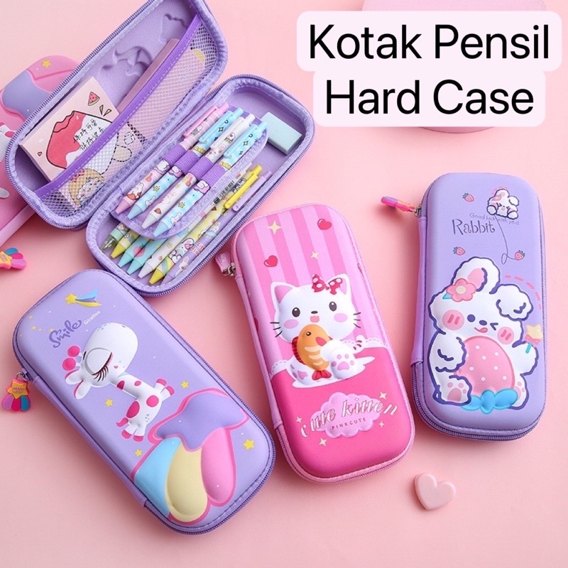 Kotak Pensil Hardcase 3D Timbul / Kotak Pensil Hard Case / Kotak Pensil Anak / Kotak Pensil unicorn