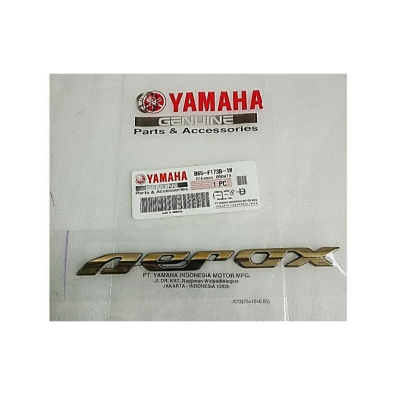 EMBLEM AEROX GOLD ASLI / LOGO AEROX GOLD ORI YAMAHA B65 F173B 10