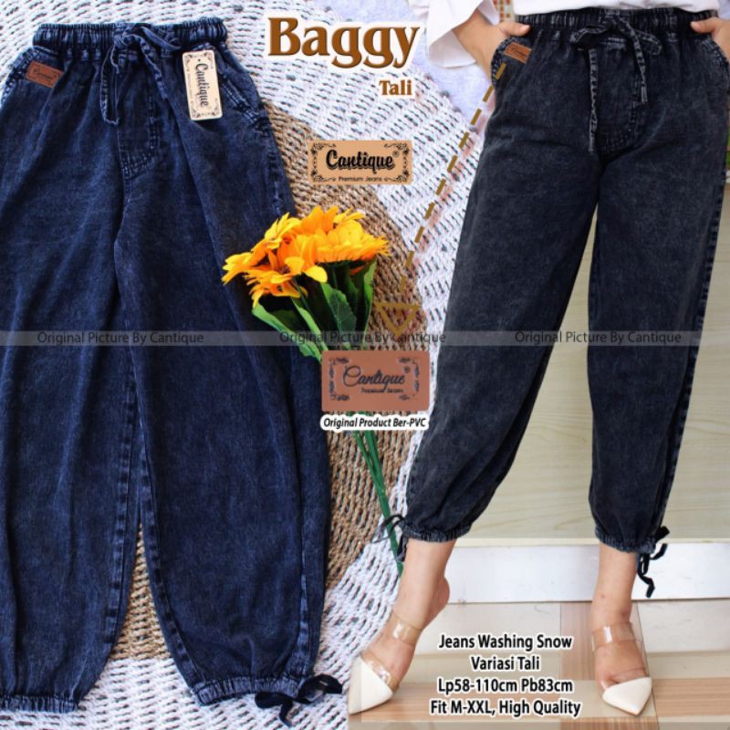 {PREMIUM JEANS} baggy tali celana baggy jeans by cantique