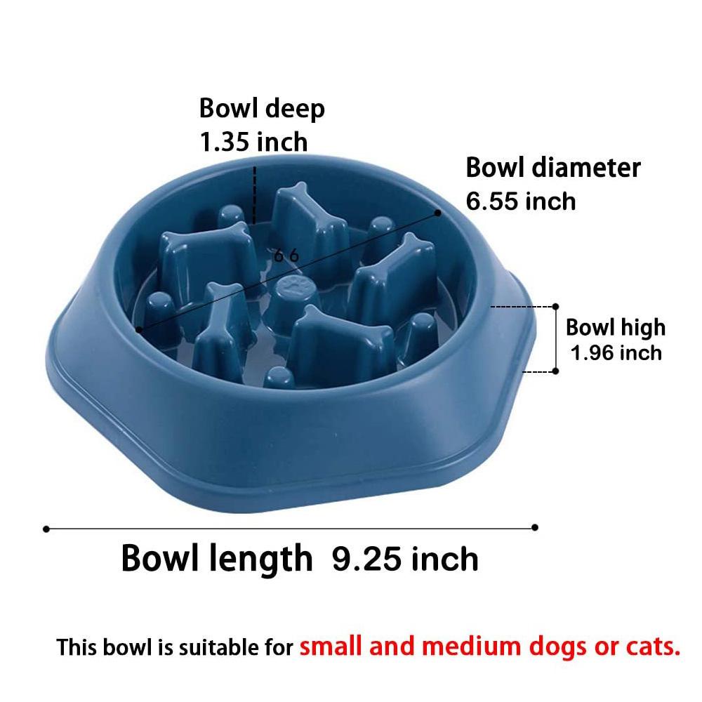 Nanas Pet Slow Feeder Bone Shaped Anti Choke Piring Puppy Putar Interaktif