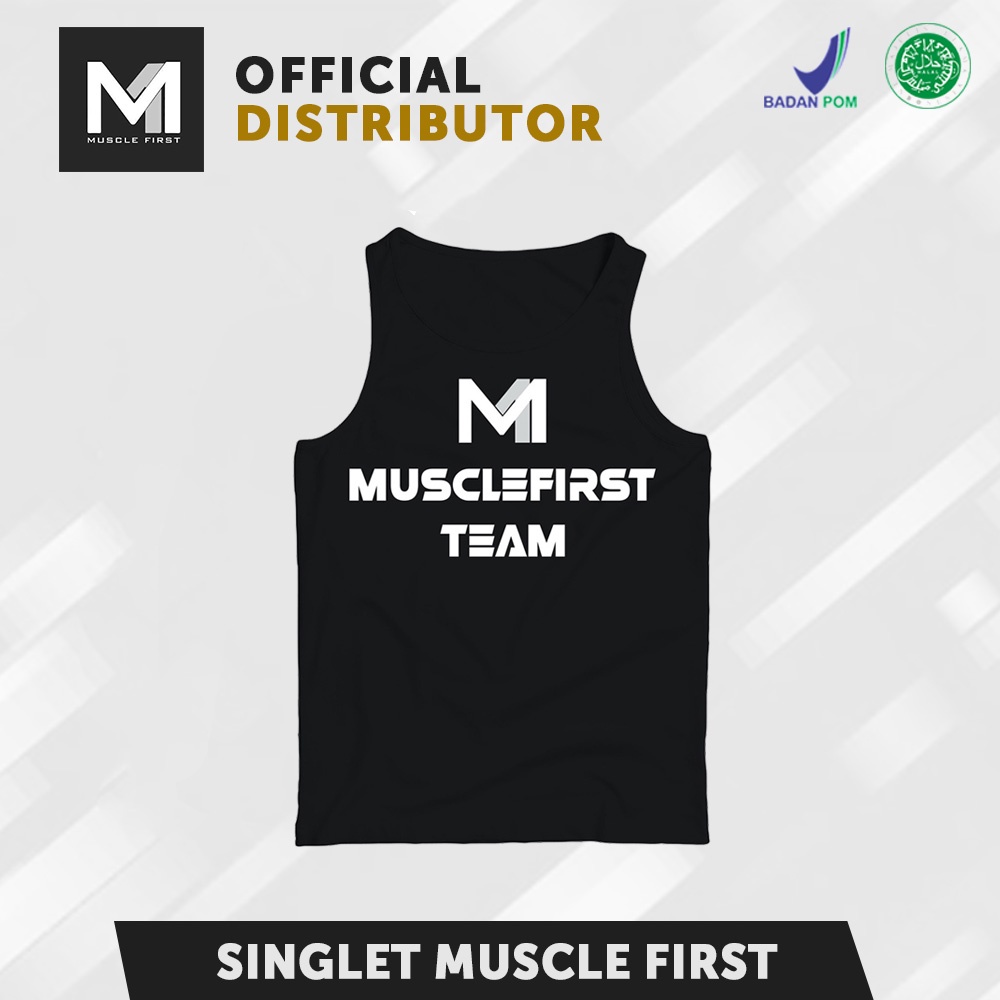 Muscle First M1 Team Singlet Gym ORIGINAL BUKAN CUSTOM - Kaos Olahraga