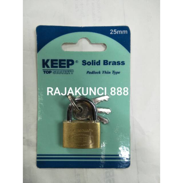 Gembok KEEP 25mm kuningan / Gembok 25mm / Gembok kecil
