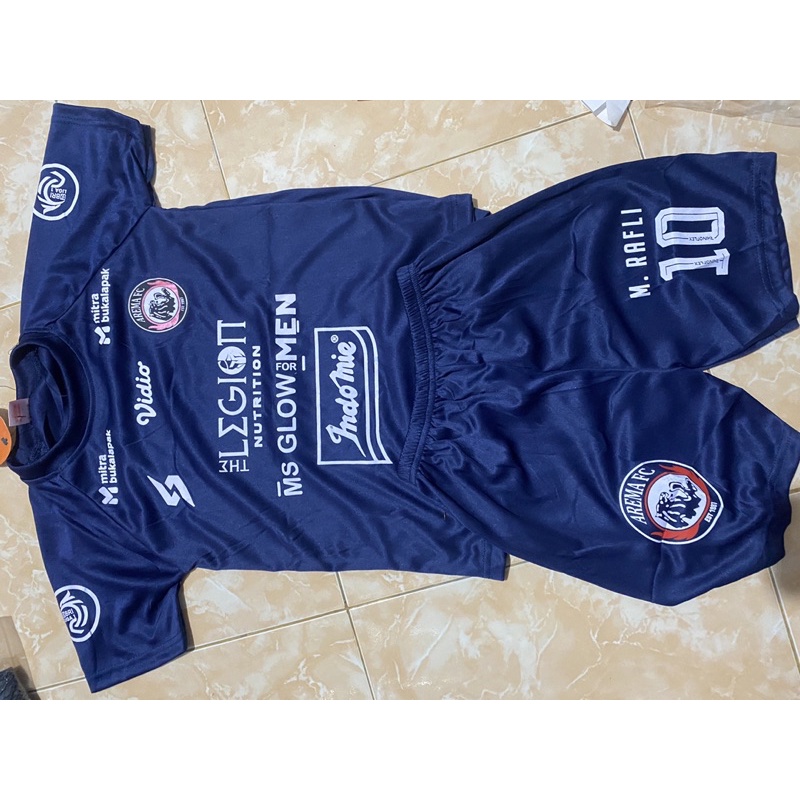 setelan jersey anak arema kids / seragam bola aremania