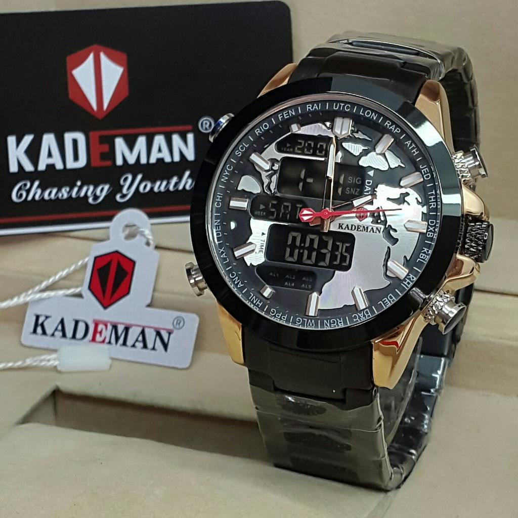 JAM TANGAN KADEMAN KD9135 PRIA COWOK LAKI LAKI ANTI AIR RANTAI