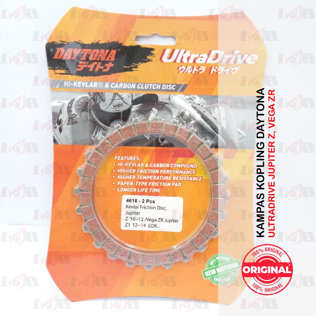 Daytona Kampas Plat Kopling Jupiter Z Vega R New 5D9 Clutch Racing Parts Yamaha Ultradrive 5 Lembar