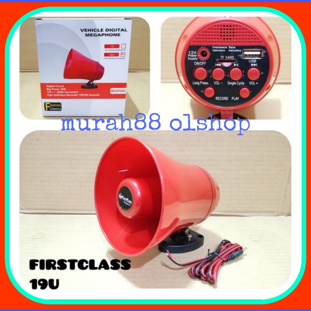 speaker toa megaphone  jualan keliling firstclass 19u usb -card