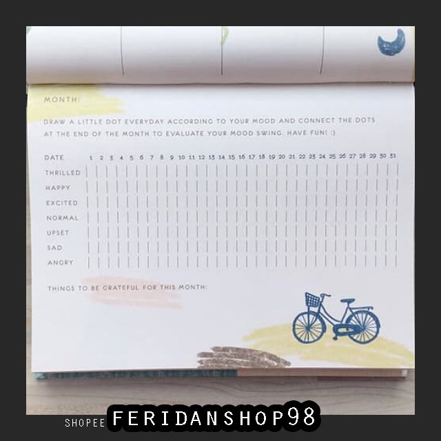 

BT834 BUKU AGENDA BEST JOURNAL PLANNER UNIK WEEKLY PLANNER 2019 - COVER BEACH BY FERIDANSHOP98