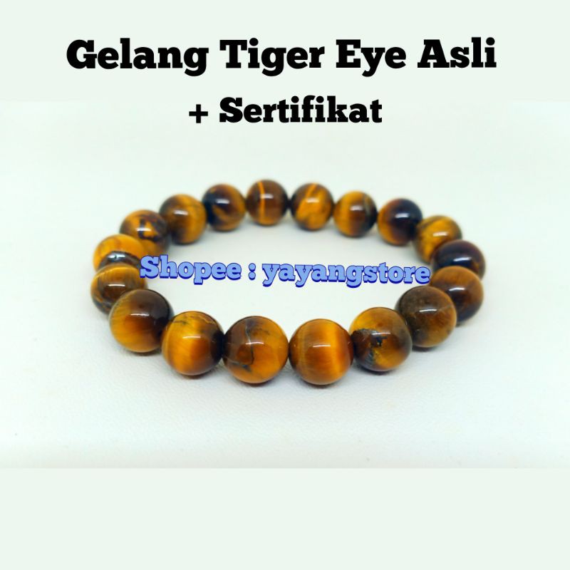 Gelang Batu Alam / Kesehatan / Gelang Tiger Eye / Gelang Giok Hijau / Gelang Lazuli Sertifikat