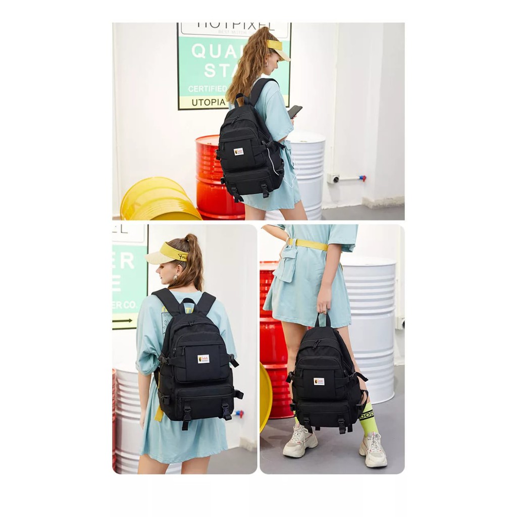 weistbag_wanita/[COD] Tas Ransel Sekolah Wanita Remaja Fashion Trend Korea Tas Punggung Terbaru 2021