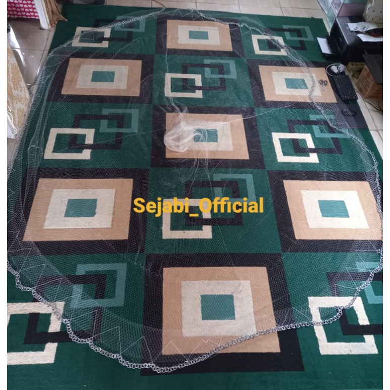 (Sejabi) Termurah Jala Lempar Ikan Ukuran 1 inch Tinggi 2.3 Meter Bahan Senar/Tansi 0.20 mm