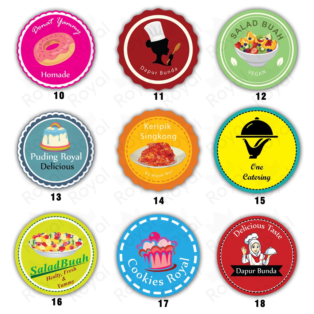 BAHAN CROMO CETAK STICKER MAKANAN DAN MINUMAN / LABEL KEMASAN / STICKER LOGO/BAHAN CROMO/TIDAK ANTI AIR