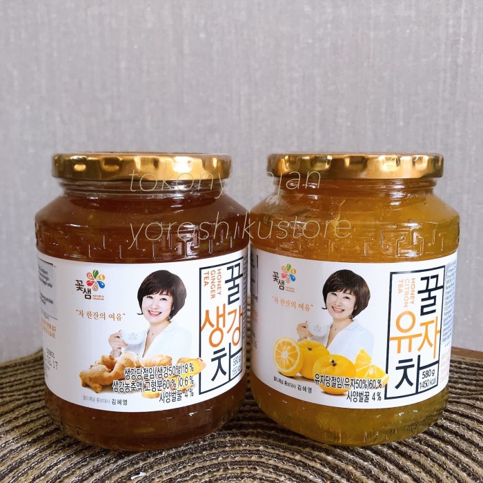 

[BUNDLING OF 2] Honey Ginger+Citron Tea Kkoh Shaem/ Teh Madu Korea