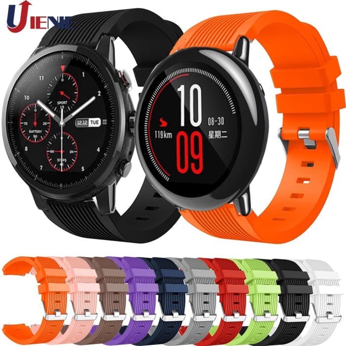 STRAP TALI JAM TANGAN - RUBBER SILIKON STYLE VERTICAL 46MM - FOR XIAOMI HUAMI AMAZFIT PACE 2 S