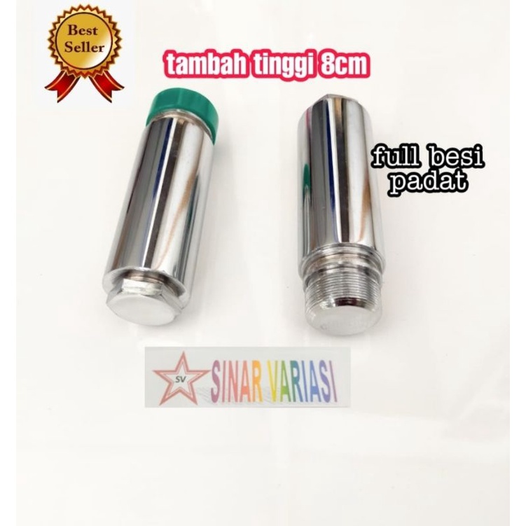 Peninggi shock depan Yamaha Rx King 10cm finishing chrome