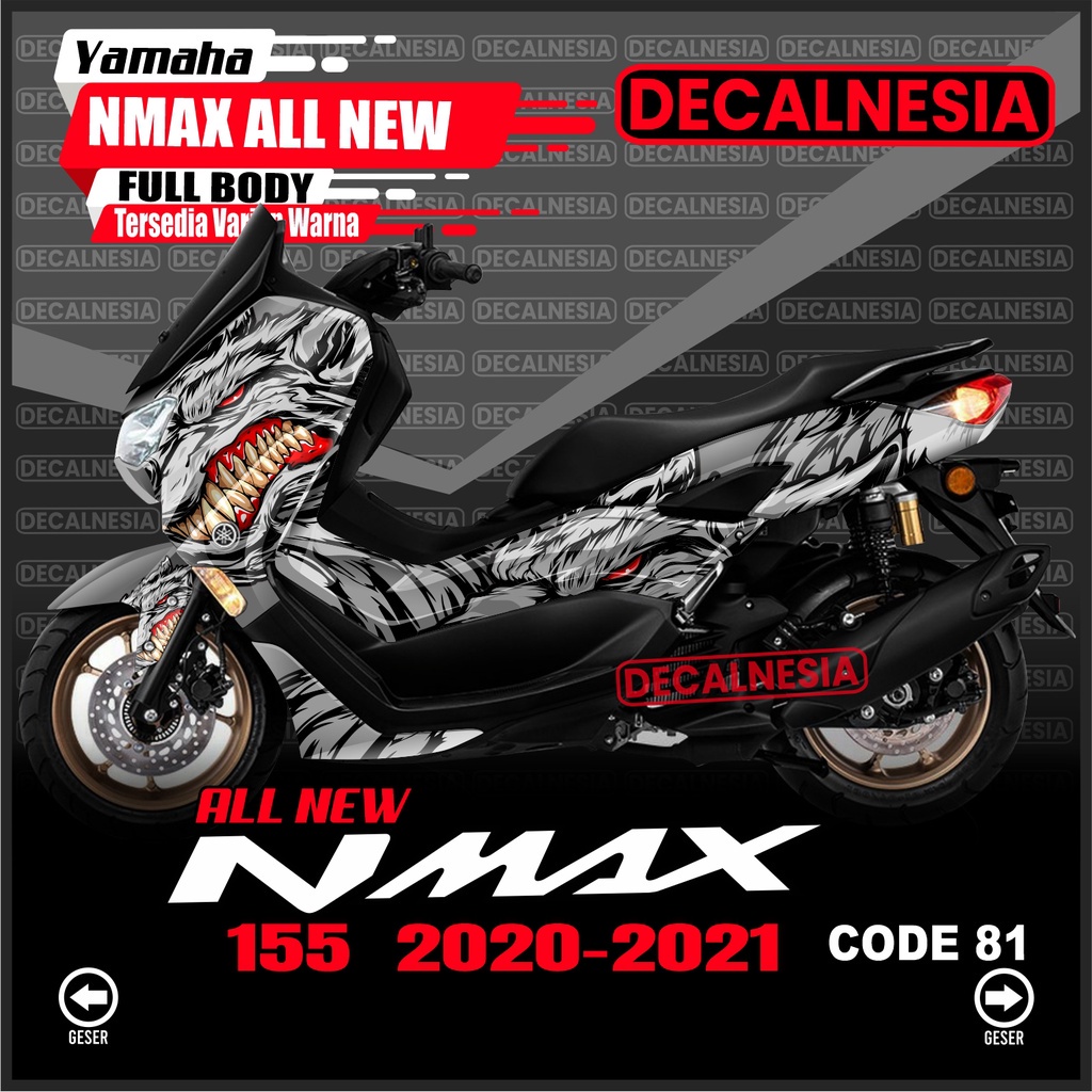 Stiker Decal Nmax New 2021 2022 Full Body Stiker Motor Connected Yamaha Abs 2020 Modifikasi Variasi 
