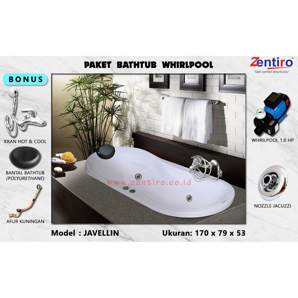 WHIRLPOOL BATHTUB || BATHTUB JACUZZI MARBLE ZENTIRO JAVELLIN