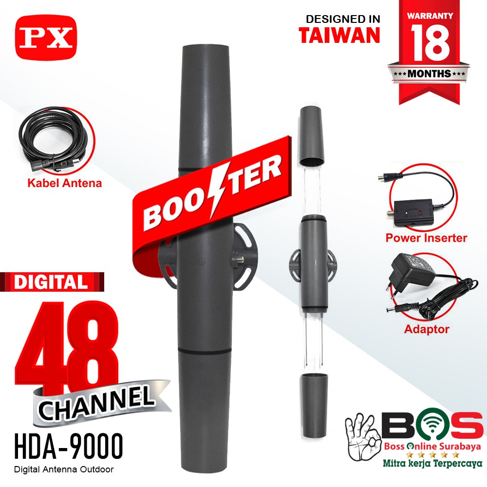 Ultra Cruise Outdoor HDTV Antena TV Digital Indoor PX HDA-9000