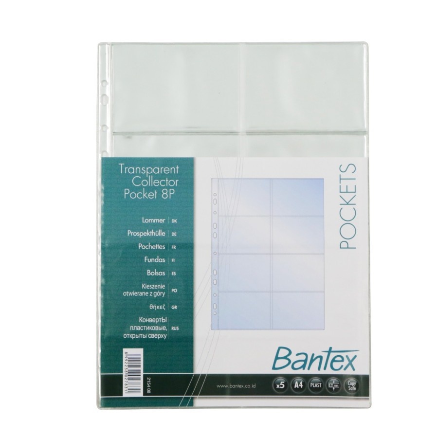 TBMO Bantex Collector Sleeve A4 Photocard 8P Clear 2154 08