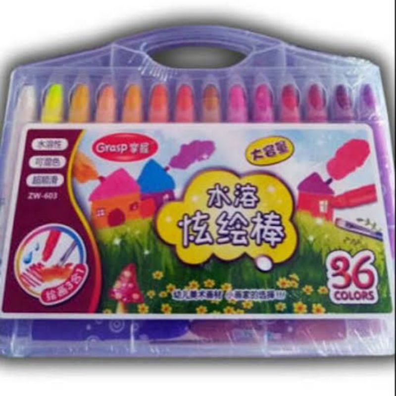 

crayon grasp ulir mata besar isi 36 warna