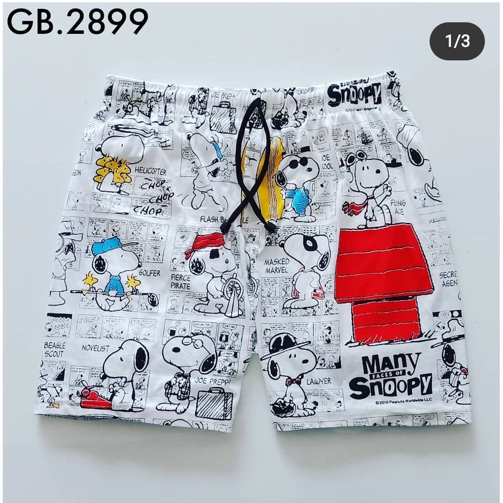 Celana Pendek Pria Surfing Distro Premium Renang Pantai Santai Kolor-Boxer Snopy