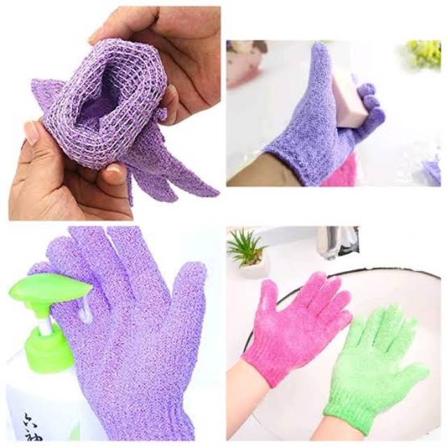 Sarung Tangan Mandi Bath Scrub Gloves Body Scrubber Glove Washlap Busa