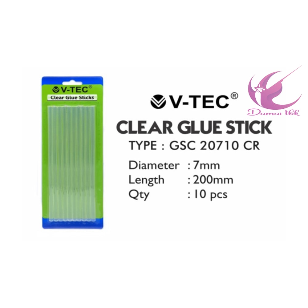 

Lem Bakar 1 Pak Isi 10pcs V-Tec Glue Stick Gun GSC 20710 CR