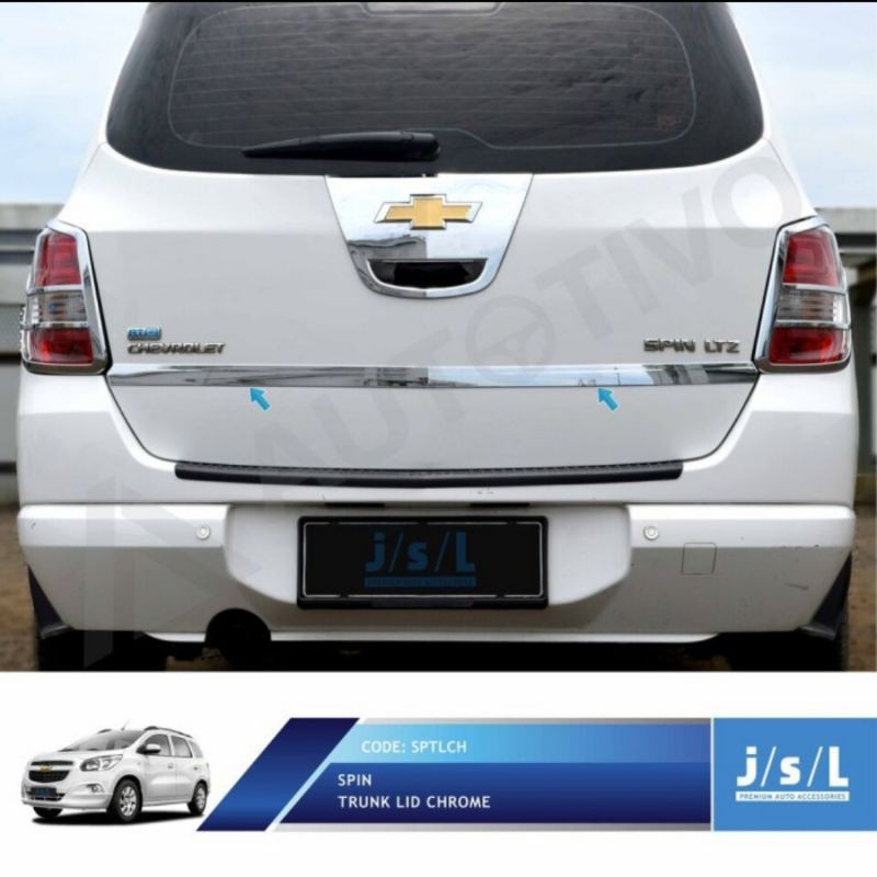 list bagasi belakang Chevrolet Spin trunk lid chrome jsl