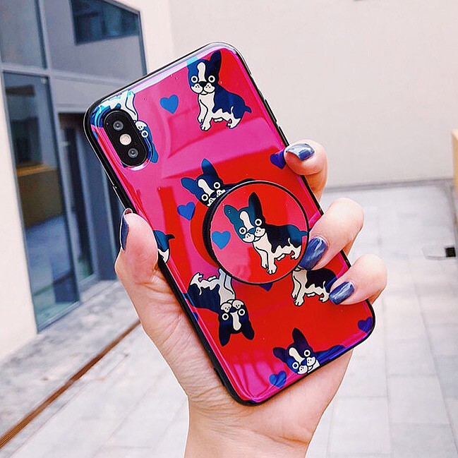 Premium hologram case iphone 6 / 6s / 6 plus / 6s plus / 7 / 8 / 7 plus / 8 plus / X MJ bulldog