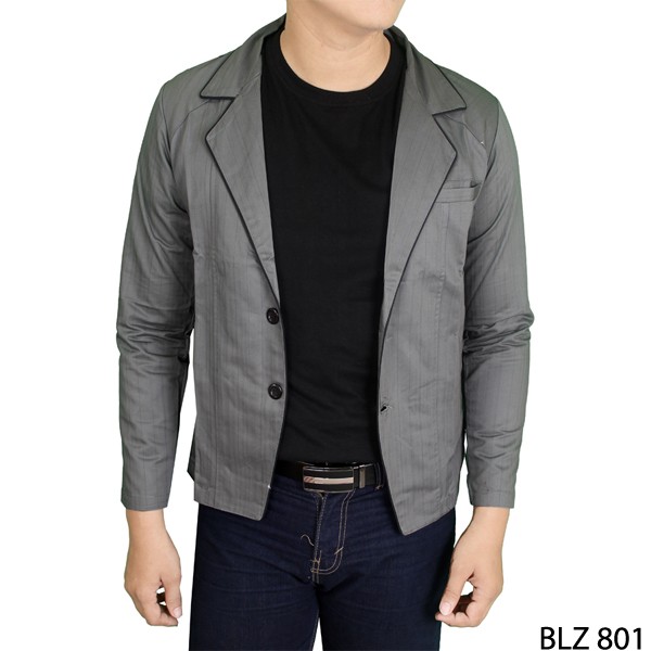 Blazer Kerja Untuk Pria Katun Abu – BLZ 801