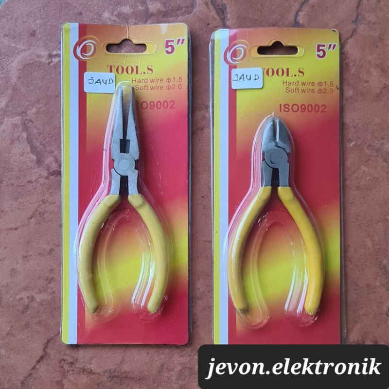 Tang Potong Jepit Tools Kawat Kabel 5&quot; inch Hard Soft Wire